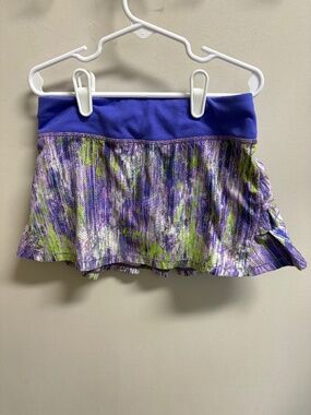 Lululemon Girls Ivivva Ruffle Back Skort Skirt Multicolor Size 8